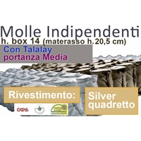 Relax talalay molle differenziate - Rivestimento Silver Quadretto