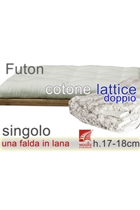 futon puro cotone lana doppio lattice h18cm singolo - Arredo e Corredo