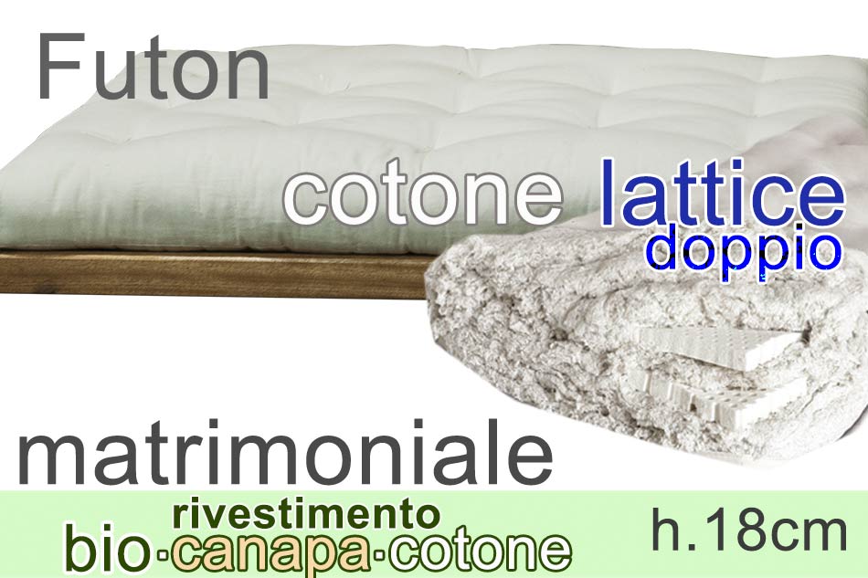 Futon in Puro Cotone SAKURA Singolo 1 piazza e mezza MAXI 